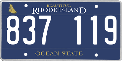 RI license plate 837119
