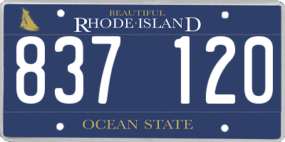 RI license plate 837120