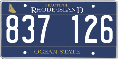 RI license plate 837126
