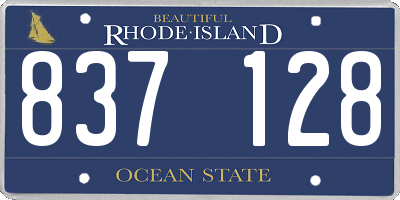 RI license plate 837128
