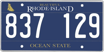 RI license plate 837129