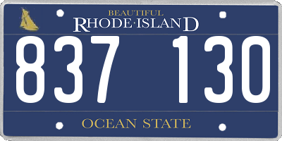 RI license plate 837130