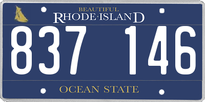 RI license plate 837146
