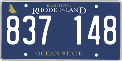 RI license plate 837148