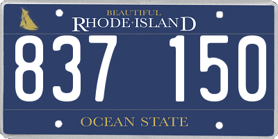 RI license plate 837150