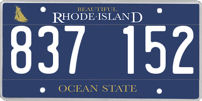 RI license plate 837152