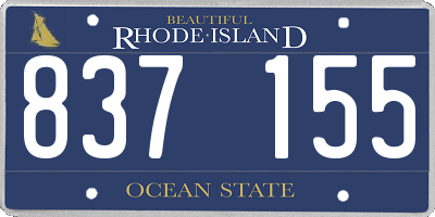 RI license plate 837155