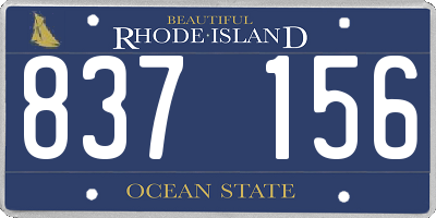 RI license plate 837156