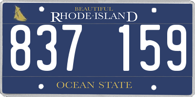 RI license plate 837159
