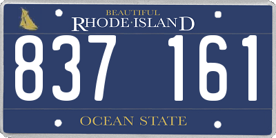 RI license plate 837161