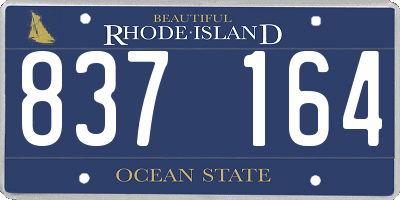RI license plate 837164