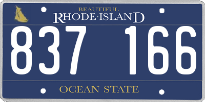 RI license plate 837166