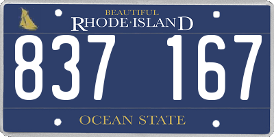 RI license plate 837167