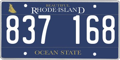 RI license plate 837168