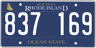 RI license plate 837169