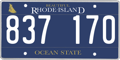 RI license plate 837170