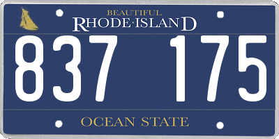 RI license plate 837175