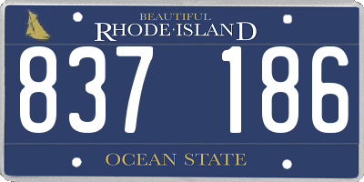 RI license plate 837186