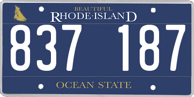 RI license plate 837187