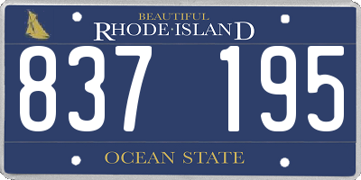 RI license plate 837195