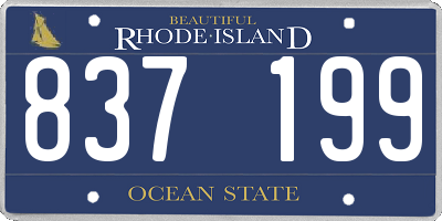 RI license plate 837199
