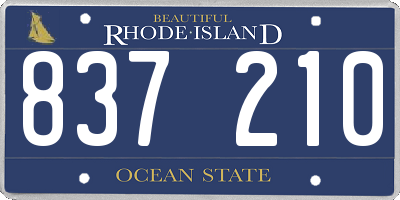 RI license plate 837210