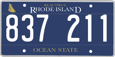 RI license plate 837211