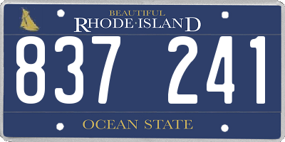 RI license plate 837241