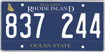 RI license plate 837244