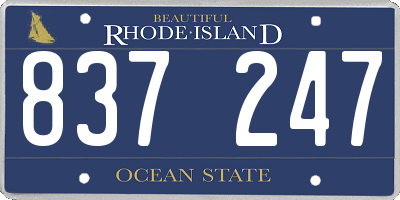 RI license plate 837247