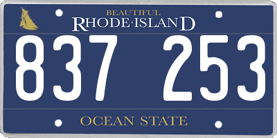 RI license plate 837253