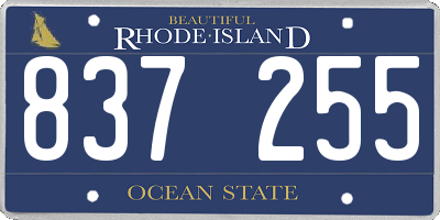 RI license plate 837255