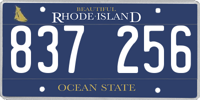 RI license plate 837256