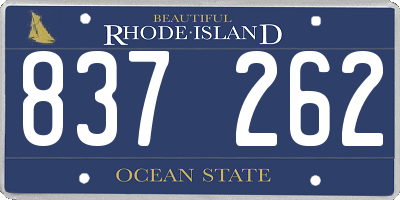RI license plate 837262
