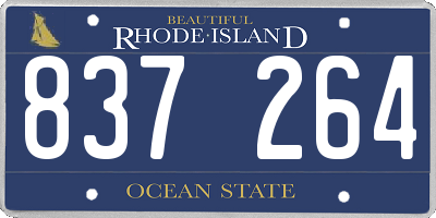 RI license plate 837264