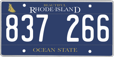 RI license plate 837266