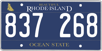 RI license plate 837268