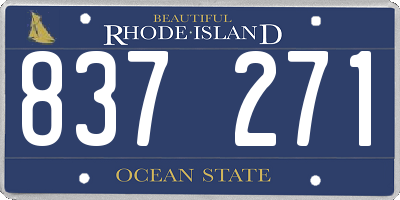 RI license plate 837271