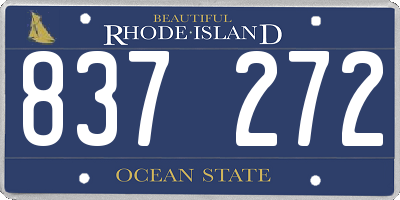 RI license plate 837272