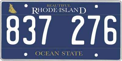 RI license plate 837276