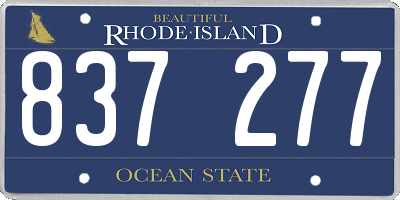 RI license plate 837277