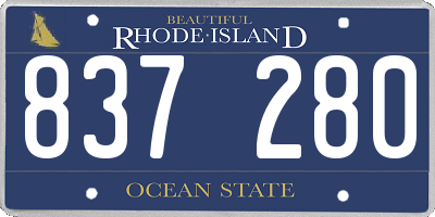 RI license plate 837280