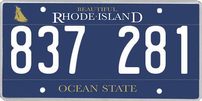 RI license plate 837281