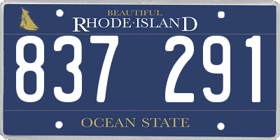 RI license plate 837291