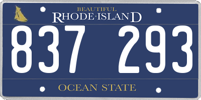 RI license plate 837293