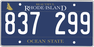 RI license plate 837299