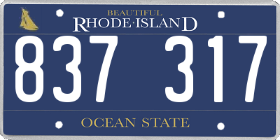 RI license plate 837317