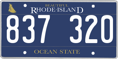 RI license plate 837320