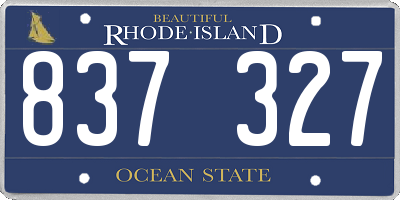 RI license plate 837327