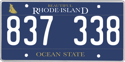RI license plate 837338